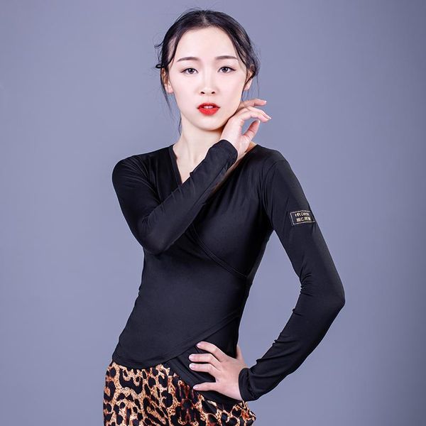 latin dance practice costumes for women black long sleeve rumba tango samba salsa cha cha dance performance clothes vo660, Black;red
latin dance practice costumes for women black long sleeve rumba tango samba salsa cha cha dance performance clothes vo660, Black;red