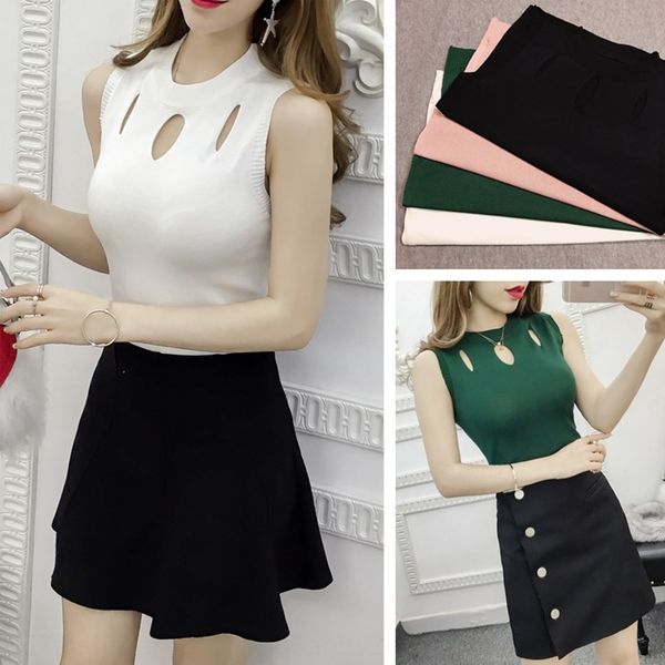 2019 korean style new women's vest strap suspender sweater sweateropen shoulder hole sleeveless sweater rwqga, White;black
2019 korean style new women's vest strap suspender sweater sweateropen shoulder hole sleeveless sweater rwqga, White;black