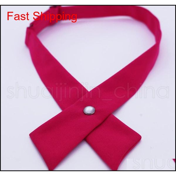 fashion cross bowknot tie creative woman personality school bow button tie classic formal solid color party a qyljtc homes2007, Black;gray
fashion cross bowknot tie creative woman personality school bow button tie classic formal solid color party a qyljtc homes2007, Black;gray