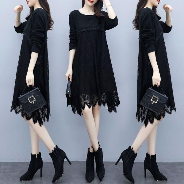 casual dresses coigarsam 5xl plus size lace women dress winter loose add wool upset 2009, Black;gray
casual dresses coigarsam 5xl plus size lace women dress winter loose add wool upset 2009, Black;gray