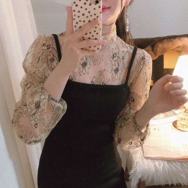 korean retro women blouse temperament lace flower shirt lady stand collar long sleeve girls blusas chic korean fashion, Gray
korean retro women blouse temperament lace flower shirt lady stand collar long sleeve girls blusas chic korean fashion, Gray