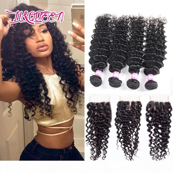 indian virgin human hair lace closure 4 bundles with lace closure human hair full density deep wave weaves closure hair extensions, Black;brown
indian virgin human hair lace closure 4 bundles with lace closure human hair full density deep wave weaves closure hair extensions, Black;brown