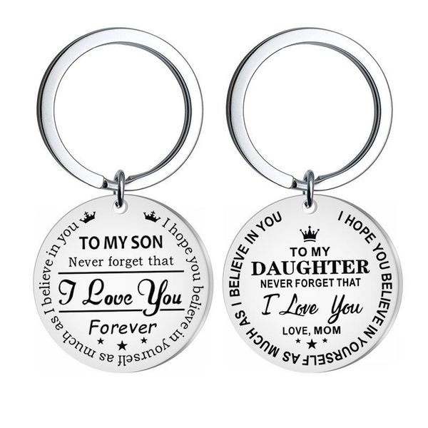 keychains doradeer round keychain man to my son daughter key chain creativity letter color ring zinc alloy pendant classic accessories, Silver
keychains doradeer round keychain man to my son daughter key chain creativity letter color ring zinc alloy pendant classic accessories, Silver