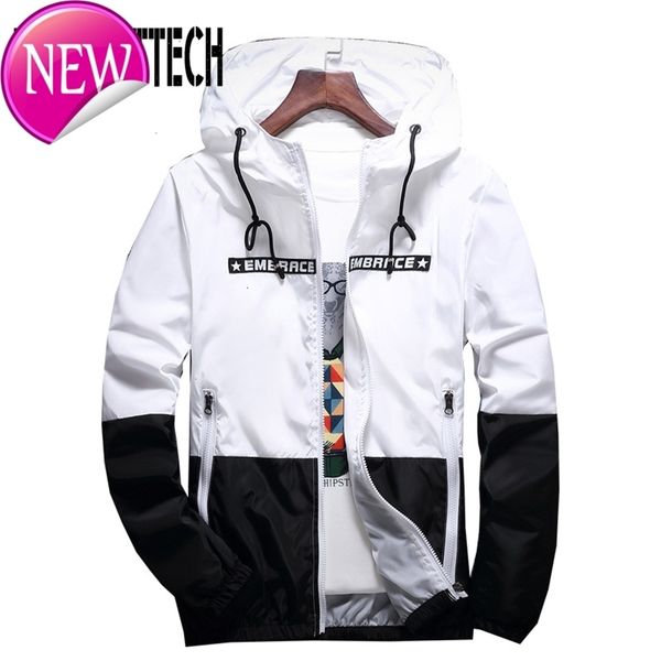 spring autumn jacket men casual hooded slim patchwork windbreaker jackets male outwear zipper thin jacket coat brand clothing, Black
spring autumn jacket men casual hooded slim patchwork windbreaker jackets male outwear zipper thin jacket coat brand clothing, Black