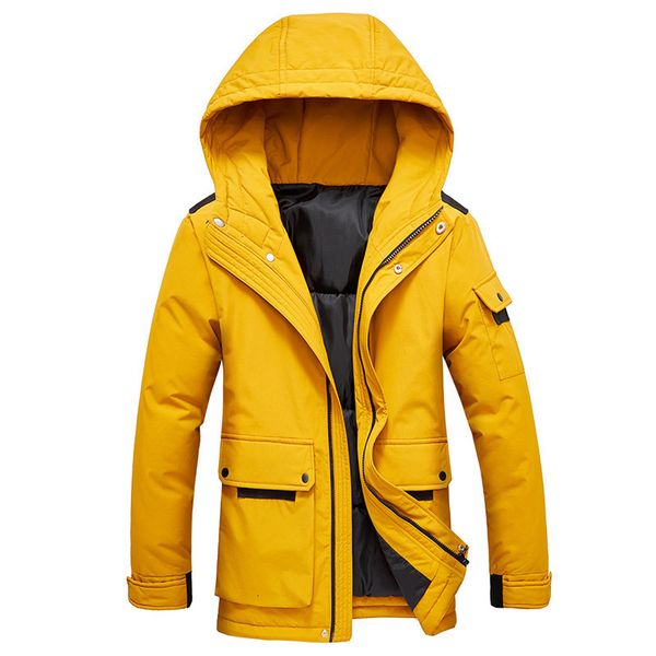 autumn and winter men's hooded thickened medium length down large casual cotton jacket, Black
autumn and winter men's hooded thickened medium length down large casual cotton jacket, Black