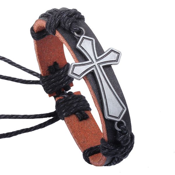 fashion new couples cross bracelets genuine leather women bracelet alloy men bangles wristband jewelry girlfriend gift, Black
fashion new couples cross bracelets genuine leather women bracelet alloy men bangles wristband jewelry girlfriend gift, Black
