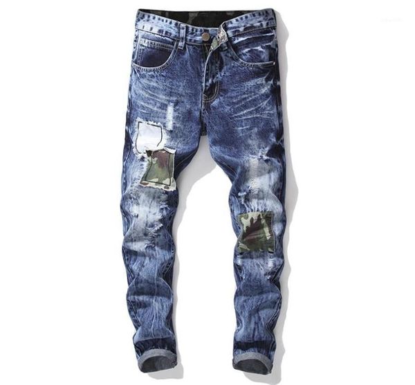 hip hop fashion patch retro men's casual hole straight biker loose slim destroyed torn ripped denim man jeans1, Blue
hip hop fashion patch retro men's casual hole straight biker loose slim destroyed torn ripped denim man jeans1, Blue