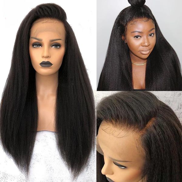 kinky straight wig 13*4 lace front human hair wigs beaudiva remy pre plucked yaki lace wig 4x4 lace closure wig for black women, Black;brown
kinky straight wig 13*4 lace front human hair wigs beaudiva remy pre plucked yaki lace wig 4x4 lace closure wig for black women, Black;brown
