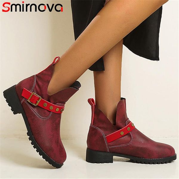 boots smirnova 2021 handmade ankle women pu round toe rivet square heel comfortable autumn winter casual shoes ladies big size, Black
boots smirnova 2021 handmade ankle women pu round toe rivet square heel comfortable autumn winter casual shoes ladies big size, Black
