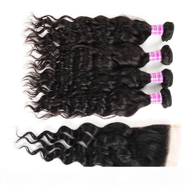 brazilian human virgin hair water wave 4 bundles with closure malaysian indian wet and wavy human hair extensions weaves deal, Black;brown
brazilian human virgin hair water wave 4 bundles with closure malaysian indian wet and wavy human hair extensions weaves deal, Black;brown