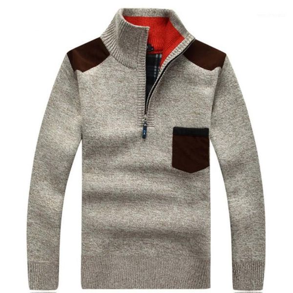 men's sweaters autumn and winter men's knitting pullover solid color long sleeve coat high neck sweater pocket half zip warm fleec, White;black
men's sweaters autumn and winter men's knitting pullover solid color long sleeve coat high neck sweater pocket half zip warm fleec, White;black