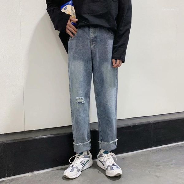 men's jeans korean men's fashion retro casual ripped straight men streetwear wild loose hip hop hole denim pants mens trousers1, Blue
men's jeans korean men's fashion retro casual ripped straight men streetwear wild loose hip hop hole denim pants mens trousers1, Blue