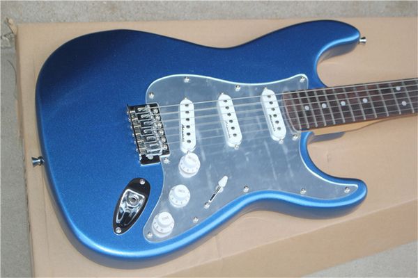st electric guitar sky blue color maple fingerboard white pickguard chrome hardware high quality
st electric guitar sky blue color maple fingerboard white pickguard chrome hardware high quality