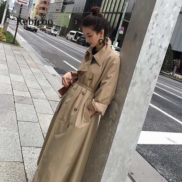 new spring autumn fashion casual women's khaki trench coat long outerwear loose clothes office lady windbreaker with belt1, Tan;black
new spring autumn fashion casual women's khaki trench coat long outerwear loose clothes office lady windbreaker with belt1, Tan;black