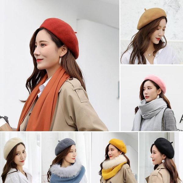 lady spring winter berets hat painter style hat women wool vintage berets solid color caps female bonnet warm walking cap, Blue;gray
lady spring winter berets hat painter style hat women wool vintage berets solid color caps female bonnet warm walking cap, Blue;gray