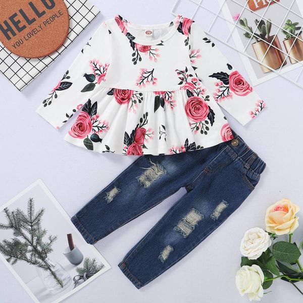 newborn baby girl winter clothes girl baby outfits 3-6 months long sleeve floral print shirt retro ripped jeans kids outfit 1021, White
newborn baby girl winter clothes girl baby outfits 3-6 months long sleeve floral print shirt retro ripped jeans kids outfit 1021, White