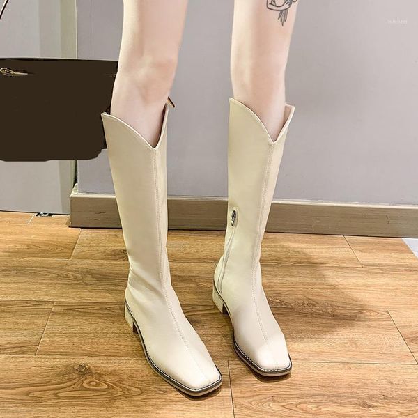 rimocy pu leather luxurious women's long boots 2020 winter new waterproof woman riding botas slip on square heel shoes female1, Black
rimocy pu leather luxurious women's long boots 2020 winter new waterproof woman riding botas slip on square heel shoes female1, Black