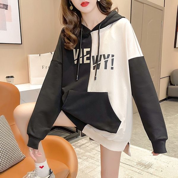 cvcna 2020 korean early style size new women's contrast color hooded fashionable fashion pocket large autumn sweatersweater sweater w, Black
cvcna 2020 korean early style size new women's contrast color hooded fashionable fashion pocket large autumn sweatersweater sweater w, Black