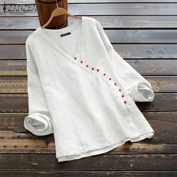 zanzea women casual shirts cotton blouse female spring shirt plus size long sleeve blouses buttons down bluses v neck tunic 1, White
zanzea women casual shirts cotton blouse female spring shirt plus size long sleeve blouses buttons down bluses v neck tunic 1, White