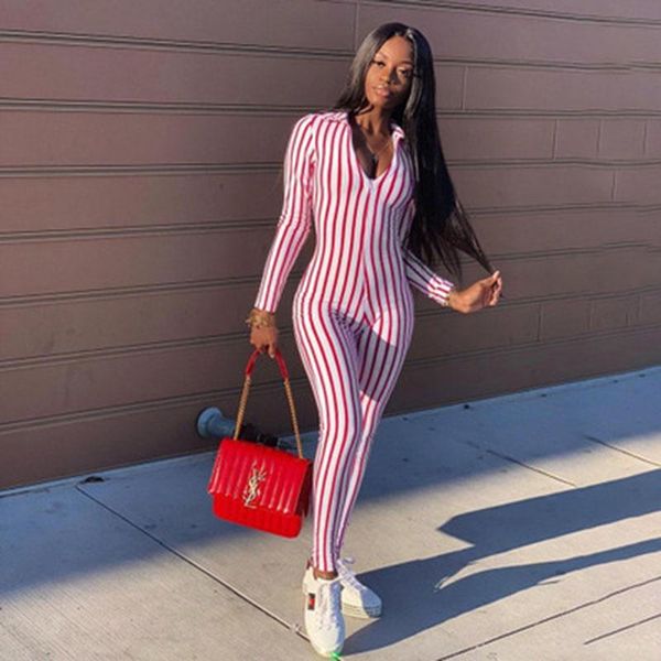 womens jumpsuit rompers fashion stripe fit skinny overalls combinaison femme streetwear ladies casual one piece clothes 2021, Black;white
womens jumpsuit rompers fashion stripe fit skinny overalls combinaison femme streetwear ladies casual one piece clothes 2021, Black;white