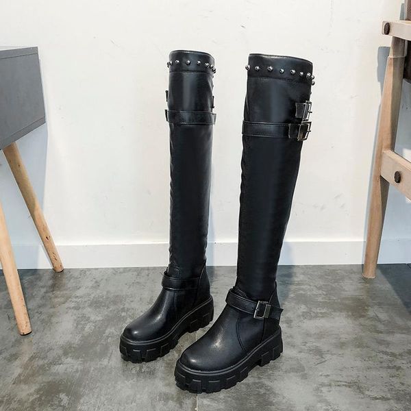 boots over the knee platform women chunky thigh high metal buckle thick sole black long punk shoes 20211
boots over the knee platform women chunky thigh high metal buckle thick sole black long punk shoes 20211