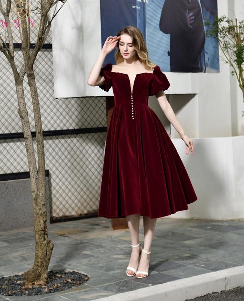 burgundy elegant prom dresses 2020 new women scoop neck short sleeve velour formal party evening gowns fairy vestido de festa, White;black
burgundy elegant prom dresses 2020 new women scoop neck short sleeve velour formal party evening gowns fairy vestido de festa, White;black