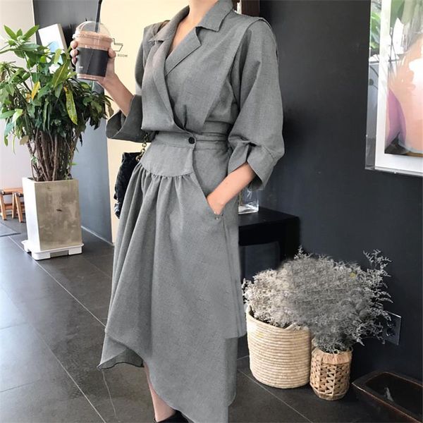 casual dresses 2021 autumn winter women's korean all match temperament goddess notcher empire irregular hem long dress a153, Black;gray
casual dresses 2021 autumn winter women's korean all match temperament goddess notcher empire irregular hem long dress a153, Black;gray