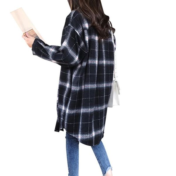 women's blouses & shirts woman fashion autumn spring blouse clothes long korean style casual retro loose plaid sleeve shirt top, White
women's blouses & shirts woman fashion autumn spring blouse clothes long korean style casual retro loose plaid sleeve shirt top, White