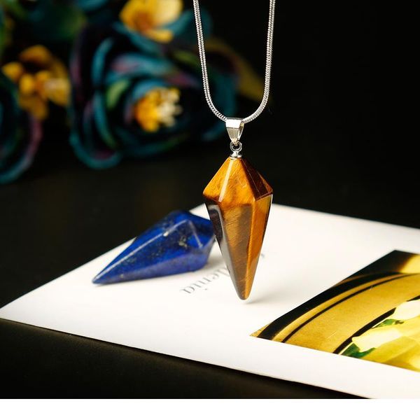 1pc colourful natural crystal mineral ornaments conical pendant noble fashion couple pendant necklace pendant gift jllqsk, Black
1pc colourful natural crystal mineral ornaments conical pendant noble fashion couple pendant necklace pendant gift jllqsk, Black