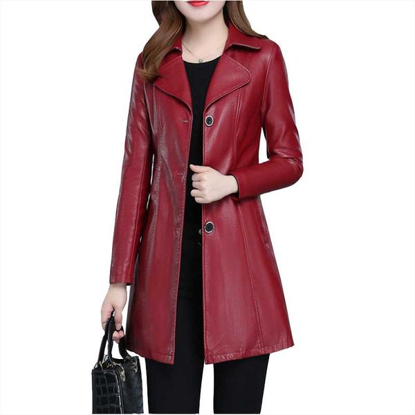autumn winter new leather jacket medium-long lapel women's leathers coat slim plus size pu leathers windbreaker overcoat, Black
autumn winter new leather jacket medium-long lapel women's leathers coat slim plus size pu leathers windbreaker overcoat, Black