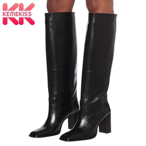 boots kemekiss 2021 fashion knee square toe thick high heel slip on shoes solid color party ladies footwear size 34-43, Black
boots kemekiss 2021 fashion knee square toe thick high heel slip on shoes solid color party ladies footwear size 34-43, Black