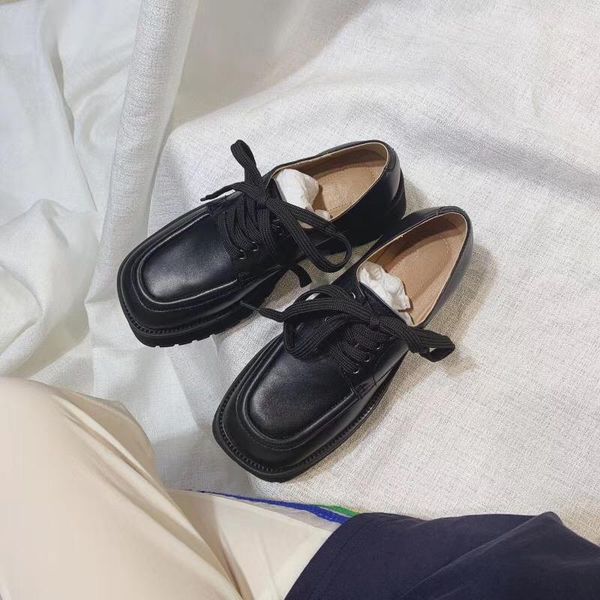 2020 new net red model with a pedal and a thick sole to increase the platform shoes small leather shoes women's british style th1, Black
2020 new net red model with a pedal and a thick sole to increase the platform shoes small leather shoes women's british style th1, Black