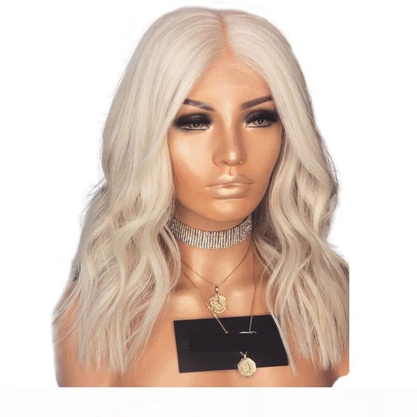 fashion blonde short body wave heat resistant wigs synthetic lace front wig 14 inch middle part glueless wigs for women 150 density, Black
fashion blonde short body wave heat resistant wigs synthetic lace front wig 14 inch middle part glueless wigs for women 150 density, Black