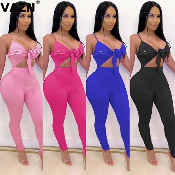 vazn 2020 summer lady 4 colors solid long jumpsuit spaghetti strap v-neck knotted pockets jumpsuit sexy1, Black;white
vazn 2020 summer lady 4 colors solid long jumpsuit spaghetti strap v-neck knotted pockets jumpsuit sexy1, Black;white
