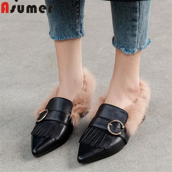 asumer 2020 new arrival pumps women shoes genuine leather tassel warm winter shoes fashion low heels woman, Black 
asumer 2020 new arrival pumps women shoes genuine leather tassel warm winter shoes fashion low heels woman, Black