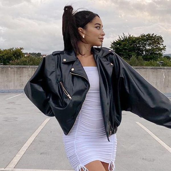 casual women pu leather jacket women autumn coat 2021 vintage lapel zipper short leather coat streetwear outwear1, Black;brown
casual women pu leather jacket women autumn coat 2021 vintage lapel zipper short leather coat streetwear outwear1, Black;brown