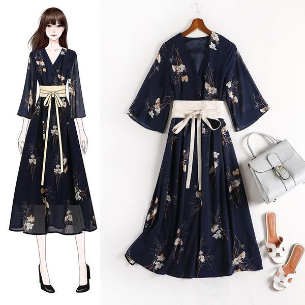 large size women's party women national style floral modified hanfu 2020 summer fat mmv collar dress vestido dresses 105801, Black;gray
large size women's party women national style floral modified hanfu 2020 summer fat mmv collar dress vestido dresses 105801, Black;gray