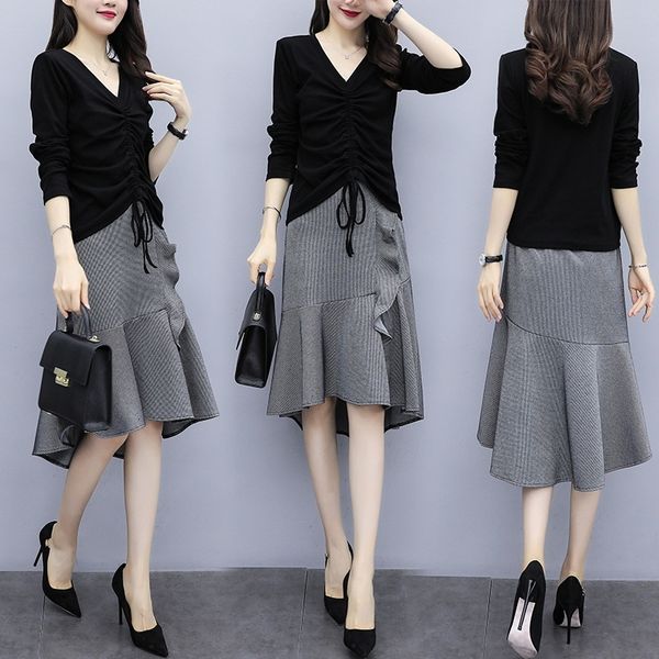 mdr5f 2020 spring and women's new large size autumn clothing fishtail skirt western mm fat style slimming fishtail skirt fashion suit t, Gray
mdr5f 2020 spring and women's new large size autumn clothing fishtail skirt western mm fat style slimming fishtail skirt fashion suit t, Gray