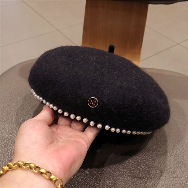 woolen pearl beret women's autumn and winter korean version versatile japanese painter's hat elegant temperament pumpkin hat femal, Blue;gray
woolen pearl beret women's autumn and winter korean version versatile japanese painter's hat elegant temperament pumpkin hat femal, Blue;gray