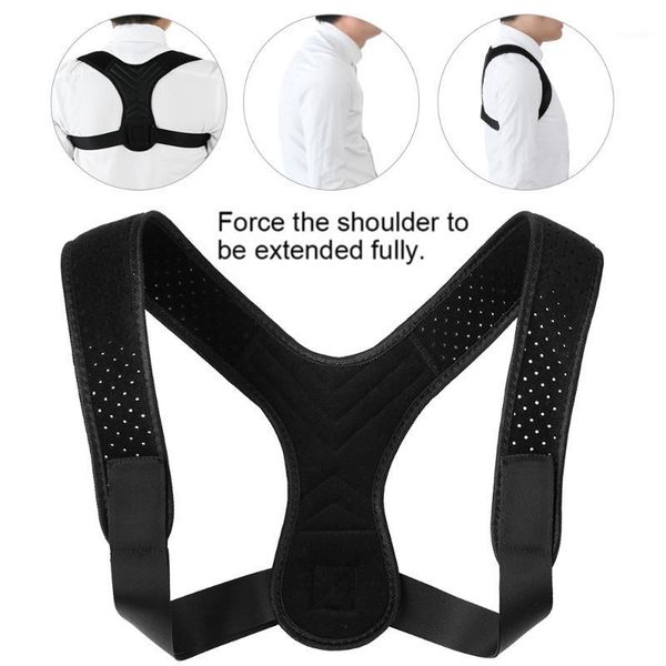 back support adjustable posture corrector shoulder straight brace belt therapy prevents slouching women1, Black;blue
back support adjustable posture corrector shoulder straight brace belt therapy prevents slouching women1, Black;blue