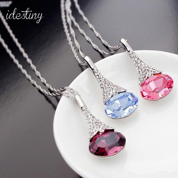 pendant necklaces 11.11 sale austrian crystal water drop white gold color plated jewelry accessories for women valentine's day gift, Silver
pendant necklaces 11.11 sale austrian crystal water drop white gold color plated jewelry accessories for women valentine's day gift, Silver