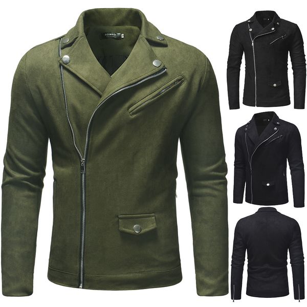 new fashion multi inclined zipper men's casual jacket, Black;brown
new fashion multi inclined zipper men's casual jacket, Black;brown