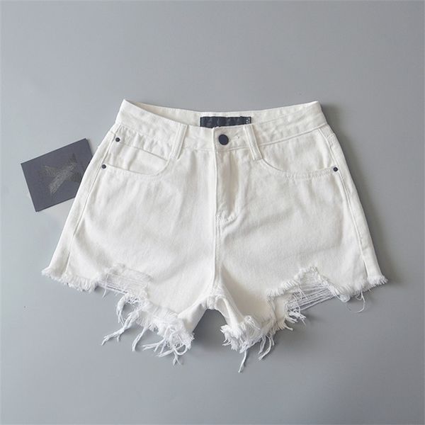 summer denim shorts women high waist jeans shorts feminino cotton ripped jeans woman short black white blue tassel shorts y200822
summer denim shorts women high waist jeans shorts feminino cotton ripped jeans woman short black white blue tassel shorts y200822