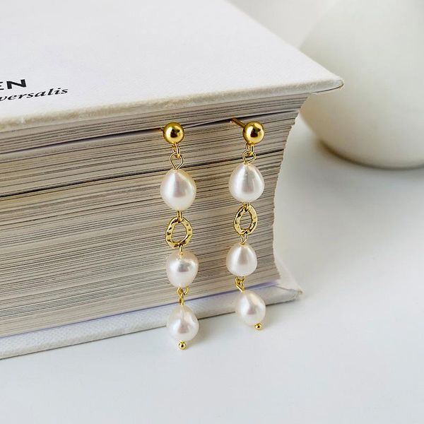 silvology 925 sterling silver natural pearl long earrings for women elegant light luxury statement stud earrings party jewelry, Golden;silver
silvology 925 sterling silver natural pearl long earrings for women elegant light luxury statement stud earrings party jewelry, Golden;silver
