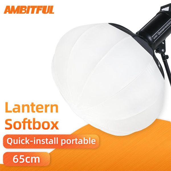 lighting & studio accessories ambitful 65cm 25.6" lantern foldable quick-install portable round shape softbox light for bowens profoto
lighting & studio accessories ambitful 65cm 25.6" lantern foldable quick-install portable round shape softbox light for bowens profoto