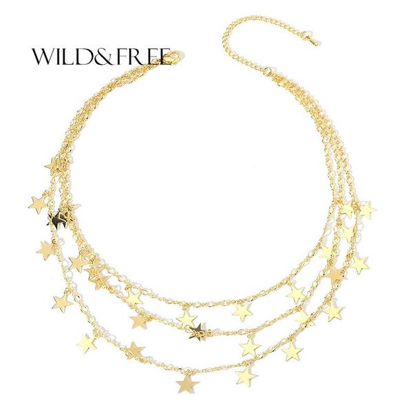 wild & gold tiny star tassel choker necklace punk 3 layers chain necklace for women boho layering chokers party gift, Golden;silver
wild & gold tiny star tassel choker necklace punk 3 layers chain necklace for women boho layering chokers party gift, Golden;silver