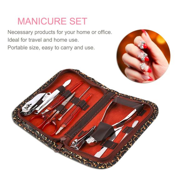 10pcs/set portable stainless steel manicure set salon nail clippers cleaner nail art care tool sets with carry case
10pcs/set portable stainless steel manicure set salon nail clippers cleaner nail art care tool sets with carry case