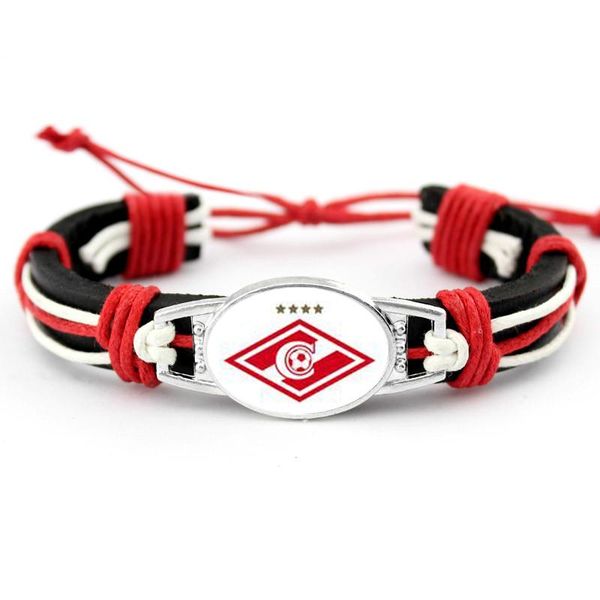 charm bracelets fc club spartak moscow genuine leather bracelet charms & bangles fans hand braided jewelry, Golden;silver
charm bracelets fc club spartak moscow genuine leather bracelet charms & bangles fans hand braided jewelry, Golden;silver