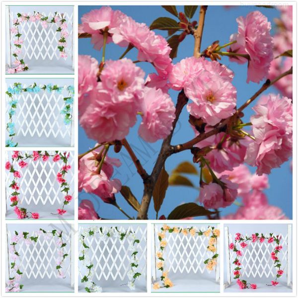 6 colors 2.3m environment artificial cherry artificial flowers blossom sakura cane artificial vine for wedding decorations wall mounted
6 colors 2.3m environment artificial cherry artificial flowers blossom sakura cane artificial vine for wedding decorations wall mounted