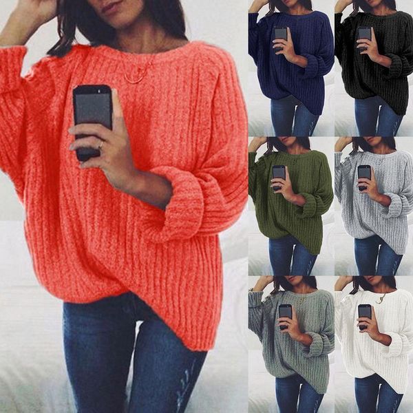 women solid o neck knitted sweater autumn winter fashion female pullover sweaters ladies loose casual keep warm knitwear, White;black
women solid o neck knitted sweater autumn winter fashion female pullover sweaters ladies loose casual keep warm knitwear, White;black